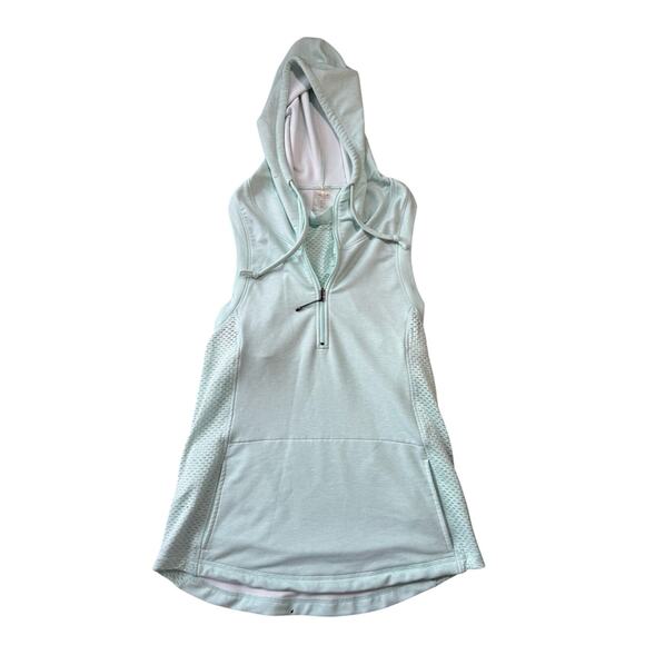 Hooded CALIA sleeveless shirt,  size Small, Teal - Picture 1 of 8
